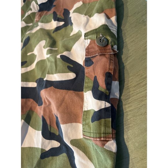 Vintage Woodland Camo Cargo Pants Military Surplus Tactical Utility Trousers - Picture 2 of 9